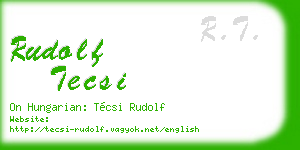 rudolf tecsi business card